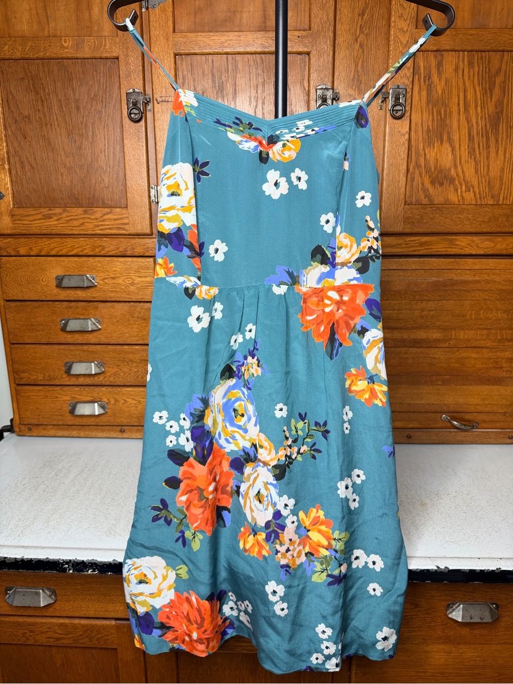 Moulinette Soeurs Anthropologie Floral Spaghetti Strap Sundress